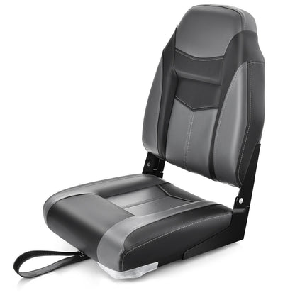 High Back Folding Boat Seats with Sponge Cushion and Flexible Hinges-1 Piece