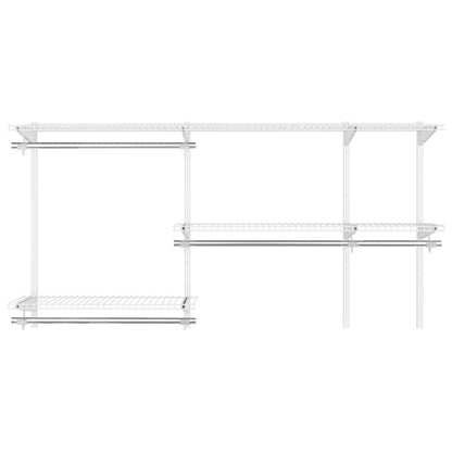 Custom Closet Organizer Kit 3 to 5 Feet Wall-Mounted Closet System with Hang Rod-White
