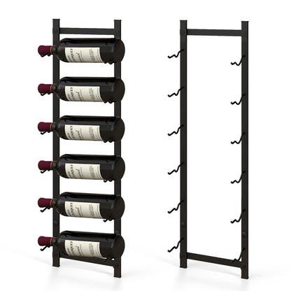 Rust proof Wall Mounted Wine Rack for 6 or 9 Bottles-M