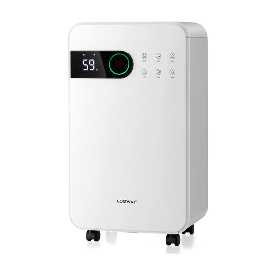 32 Pints Dehumidifier with Sleep Mode and 24H Timer for Home Basement-White