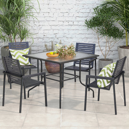 35 x 35 Inch Patio Dining Table with 1.5" Umbrella Hole (Umbrella NOT Included)