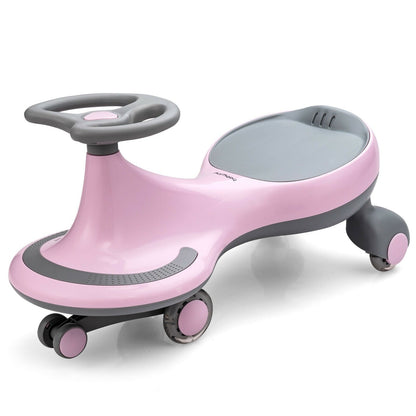 Wiggle Car Ride-on Toy with Flashing Wheels-Blue