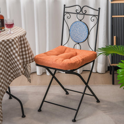 4 Pack 17.5 x 17 Inch U-Shaped Chair Pads with Polyester Cover-Gray