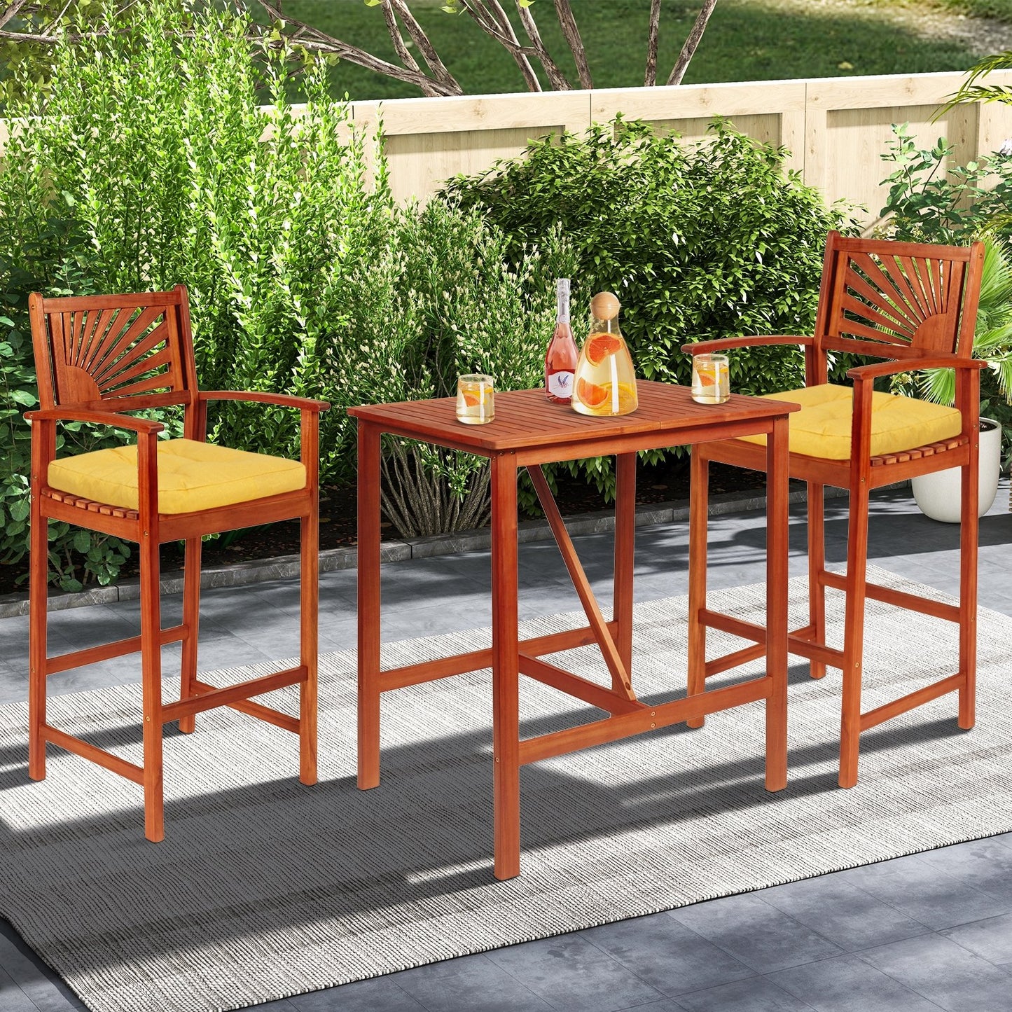 4 Pack 17.5 x 17 Inch U-Shaped Chair Pads with Polyester Cover-Gray