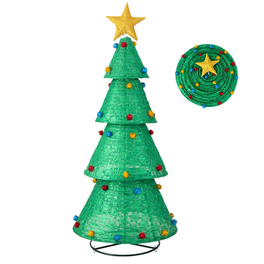 Pop-Up Christmas Tree with 200 Warm White LED Lights