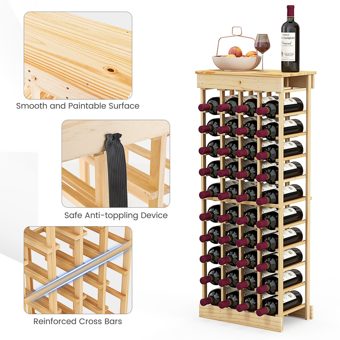 40 Bottles Modular Wine Rack