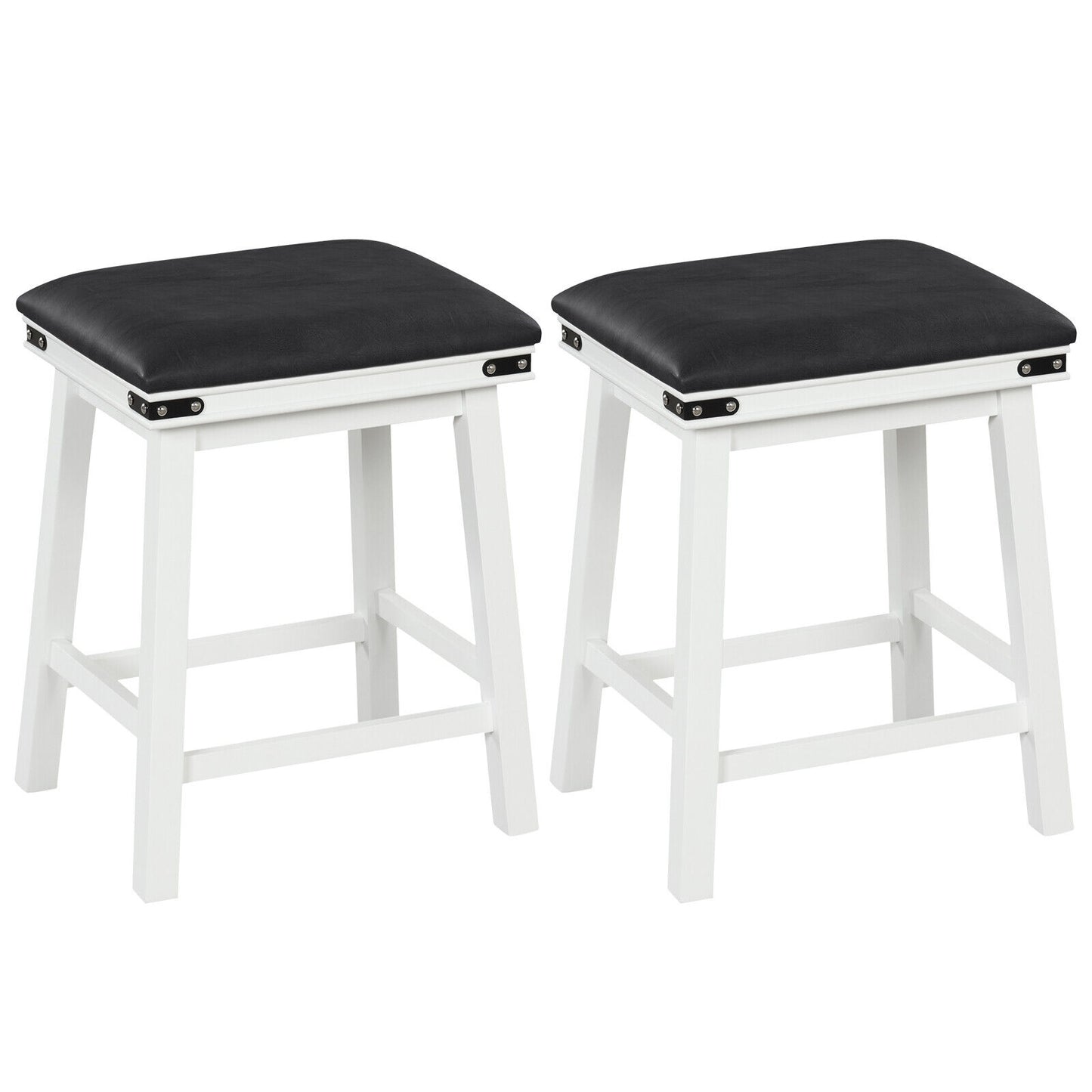 Set of 2 24/30 Inch Dining Bar Stool with Acacia Wood Frame-24 inches