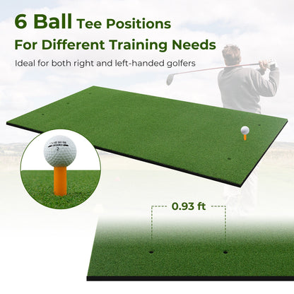 5 x 3 ft Artificial Turf Grass Practice Mat for Indoors and Outdoors-27mm