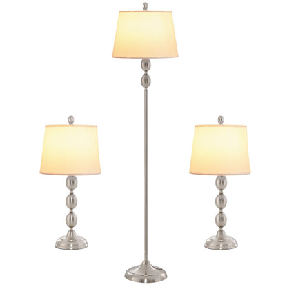 3-Piece Table and Floor Lamp Set