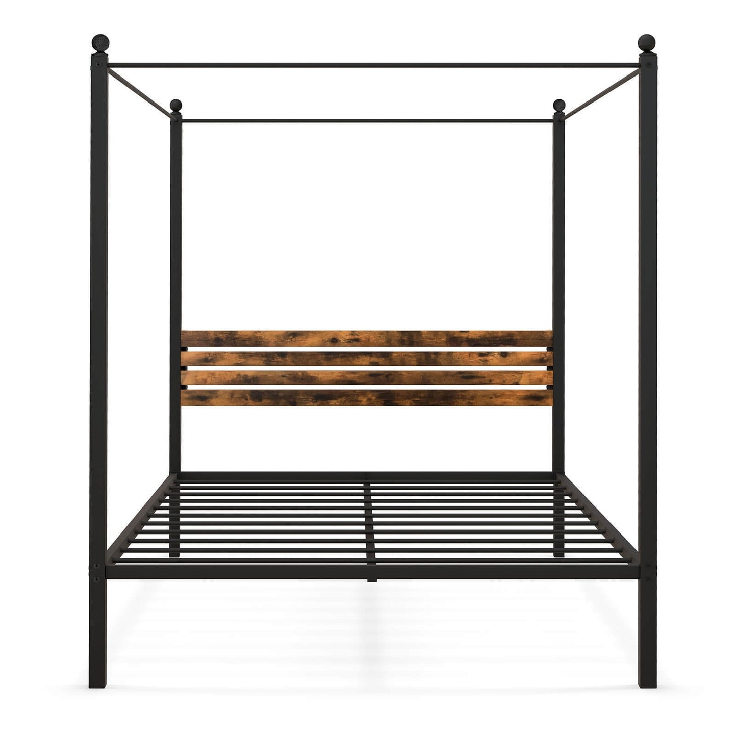 Queen Size Canopy Bed Frame with Under Bed Storage-Queen Size
