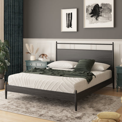 Queen size 8-inch memory foam mattress with poly jacquard fabric cover, designed for comfortable bedroom sleep.
