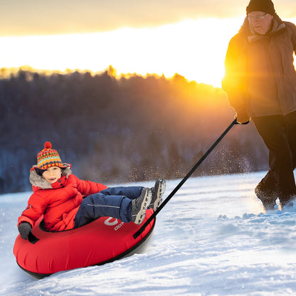 40" Inflatable Snow Sled for Kids and Adults-Red