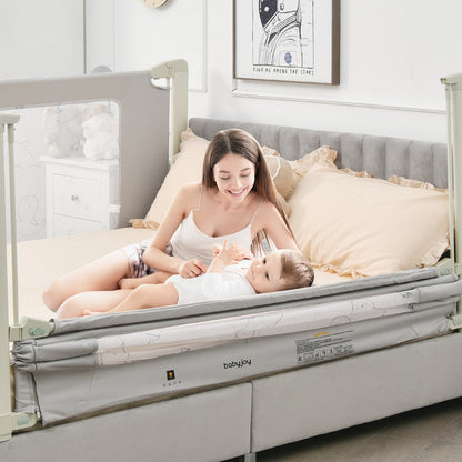 Bed Rail Guard for Toddlers Kid with Adjustable Height and Safety Lock-70 inch