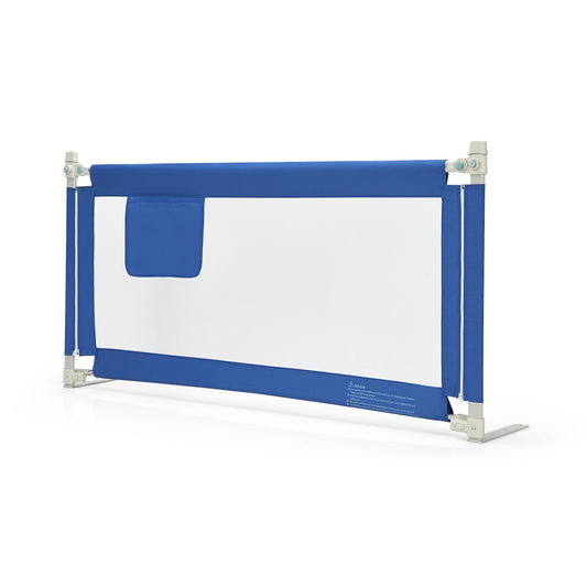 57 Inch Toddlers Vertical Lifting Baby Bed Rail Guard with Lock-Blue