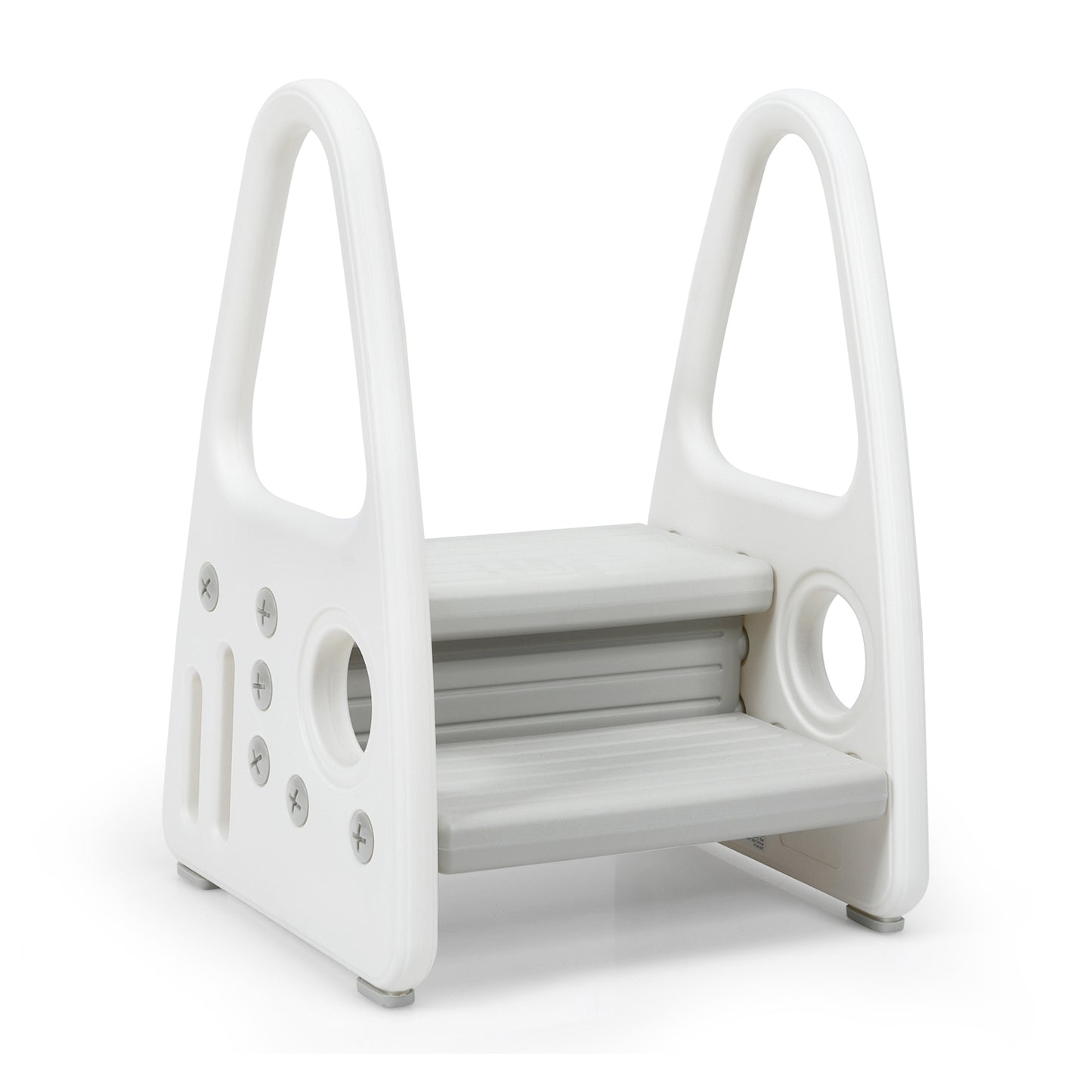 Kids Step Stool Learning Helper with Armrest for Kitchen Toilet Potty Training-Blue