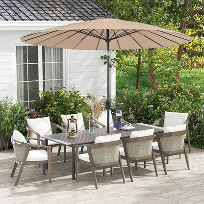 9 Feet Round Patio Umbrella with 18 Fiberglass Ribs-Navy