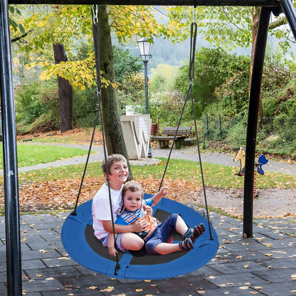 40 Inches Saucer Tree Swing with Adjustable Hanging Ropes and 900D Oxford Fabric-Forest