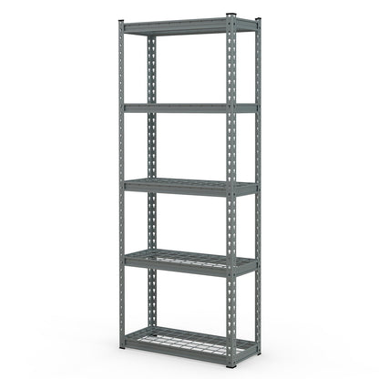 5-Tier Heavy Duty Wire Storage Racks with Anti-slip Foot Pad-Black