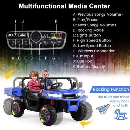 24V Ride on Dump Truck with Remote Control-Navy