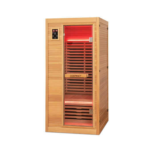 2024 New Model Single Person Far Infrared Wooden Sauna for Home
