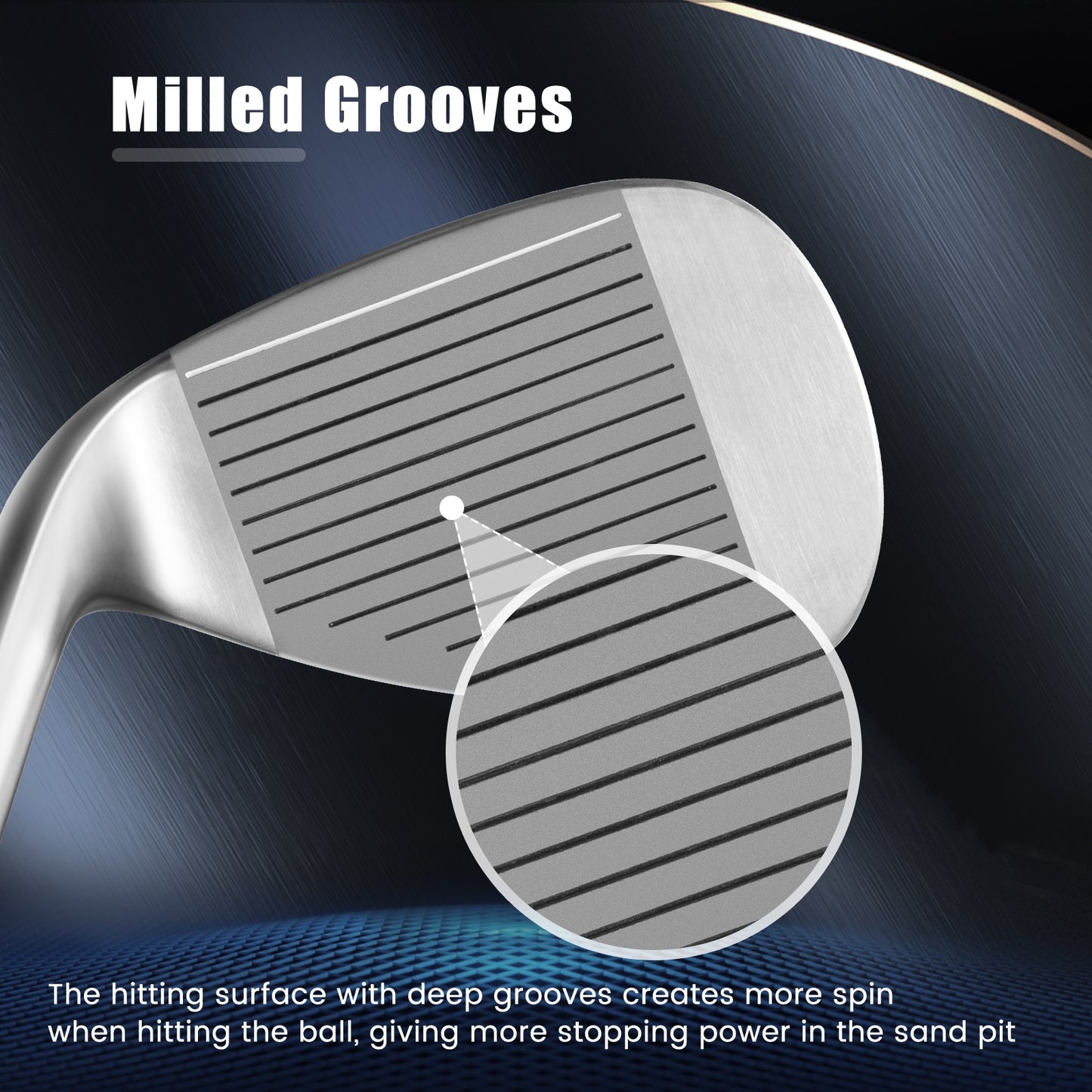 Golf Sand Wedge 56/60 Degree Gap Lob Wedge with Grooves Right Handed-60 Degrees