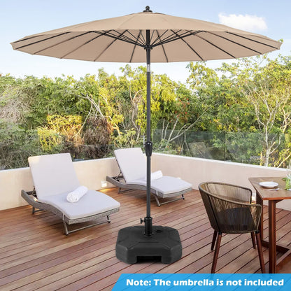 17 Inch 88 LBS Heavy-Duty Fillable Umbrella Base with Handle