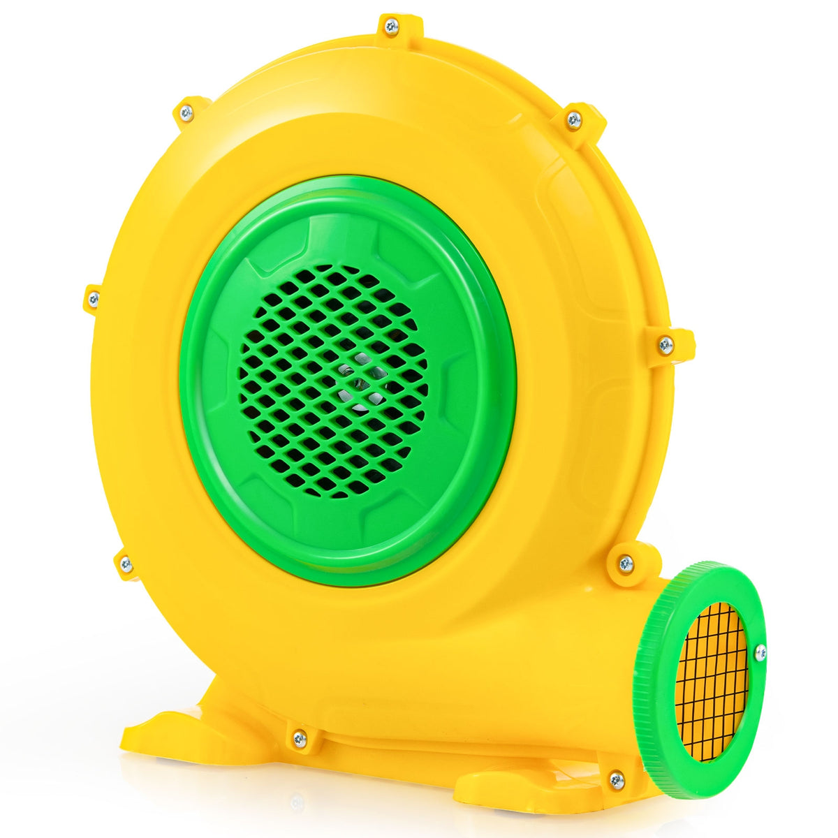 480W Air Blower and Pump by Wilsons Home Store, outdoor toy with handle and ground stakes for easy outdoor play and inflating.