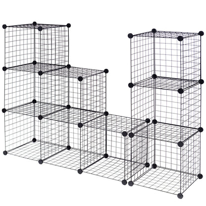 42" x 14" x 56" DIY 12-Cube Metal Grid Wire Storage Cubes