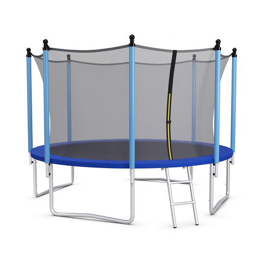 Outdoor Trampoline with Safety Closure Net-12 ft