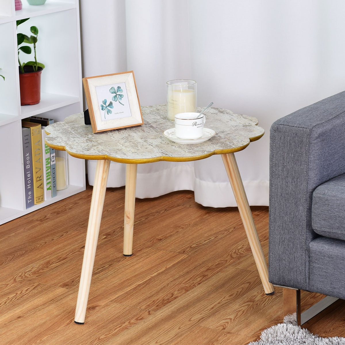 Living Room Flower Shaped Sofa Side Coffee Table