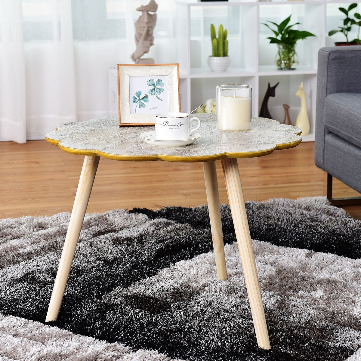 Living Room Flower Shaped Sofa Side Coffee Table