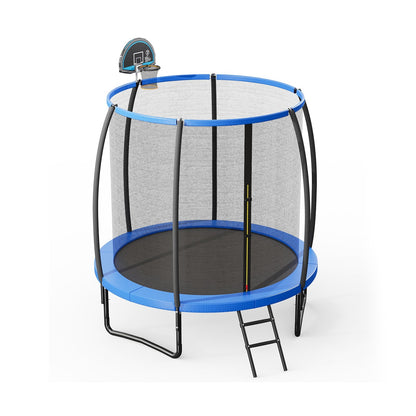 8/10 Feet Recreational Trampoline with Basketball Hoop-12 ft