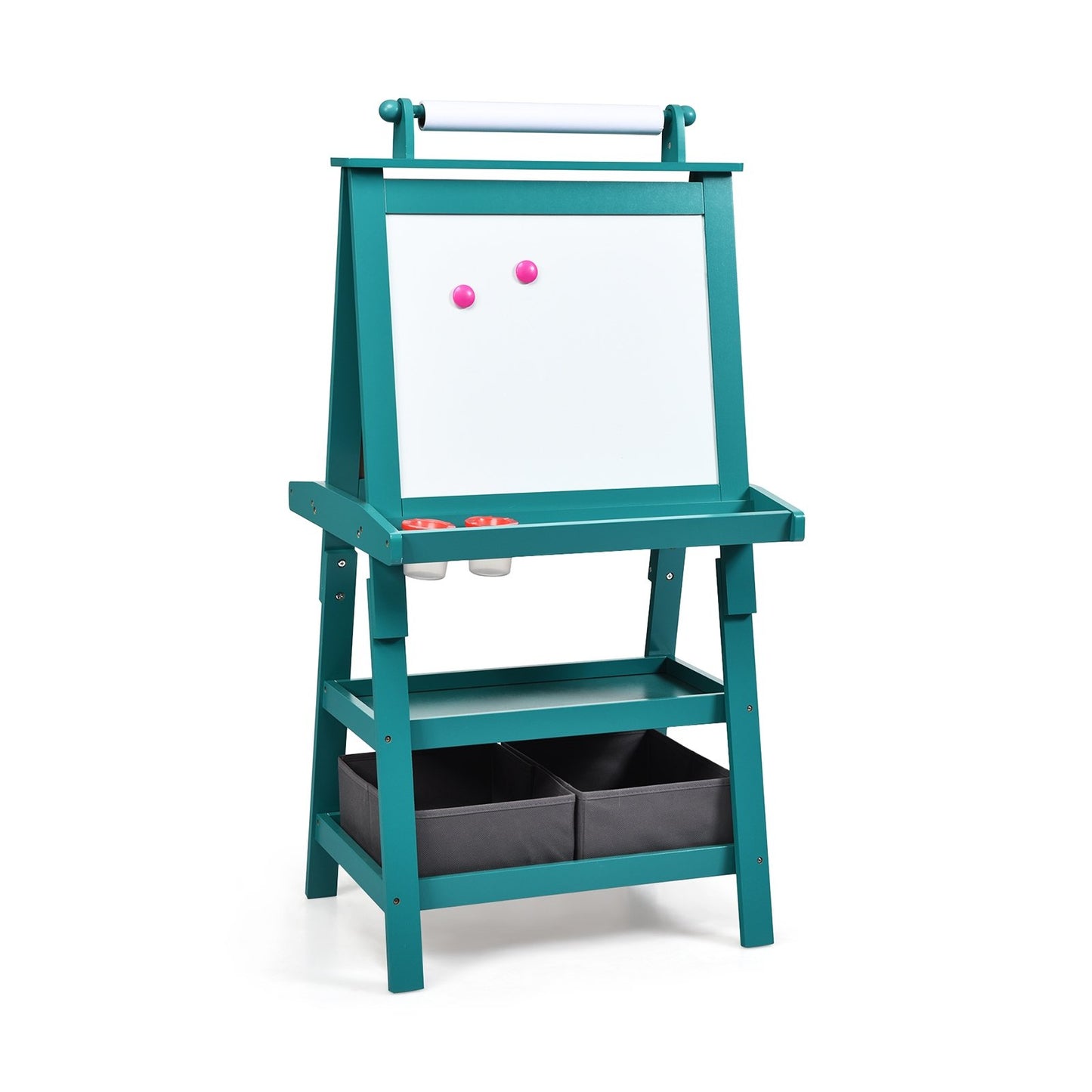 3 in 1 Double-Sided Storage Art Easel-Brown