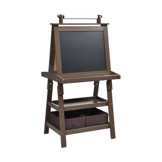 3 in 1 Double-Sided Storage Art Easel-Brown