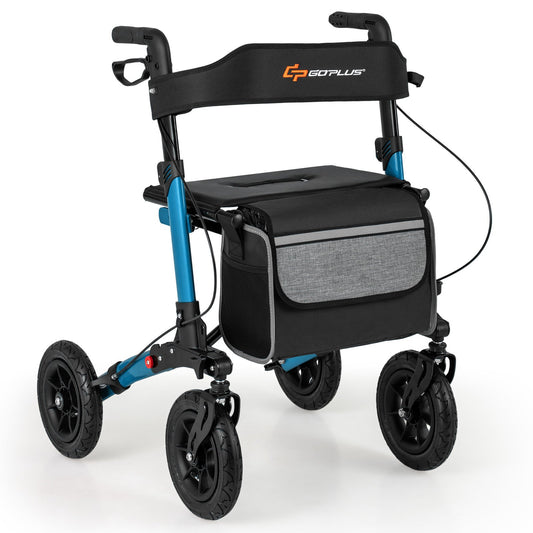 Folding Rollator Walker with Seat for All Terrain seniors