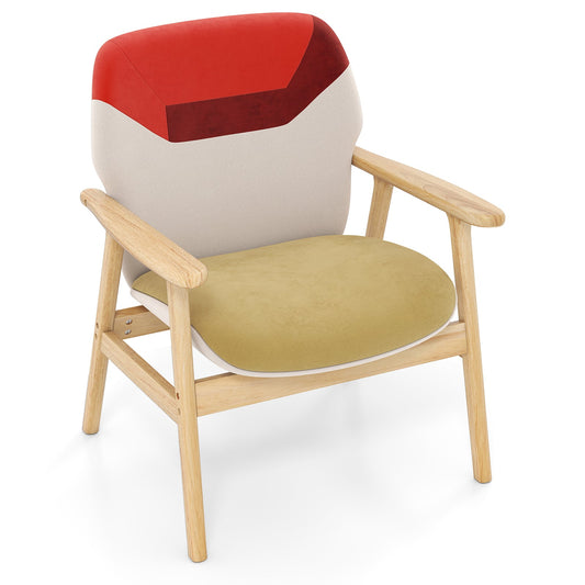 Modern Accent Chair Upholstered Side Armchair with Spacious Backrest