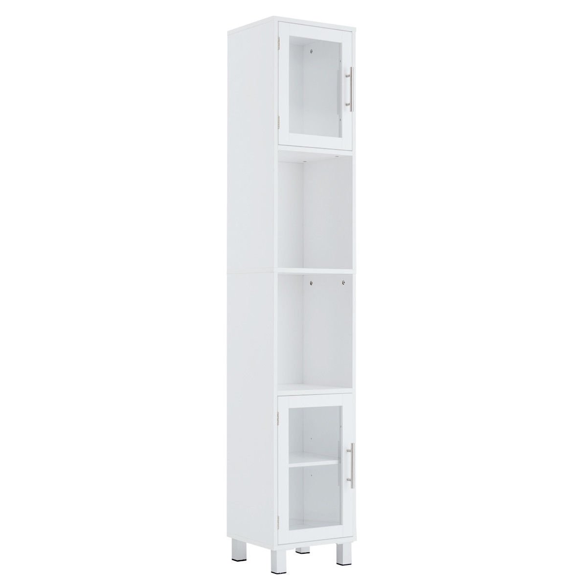 71 Inch Tall Tower Bathroom Storage Cabinet and Organizer Display Shelves for Bedroom-Black